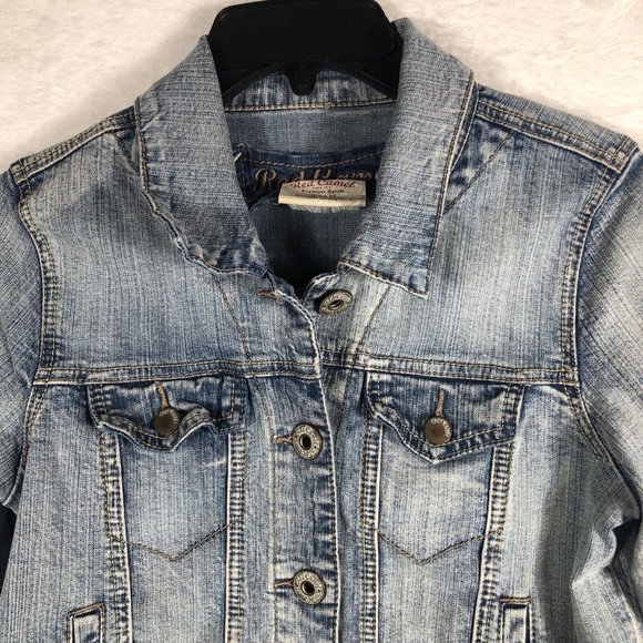 Red Camel Girls Denim Jacket Vintage Stretch Comfort Premium Coat Size Medium - Picture 12 of 14